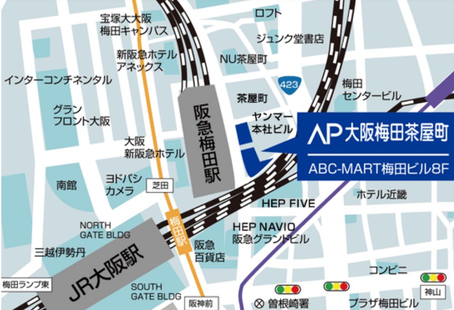 AP大阪茶屋町 map
